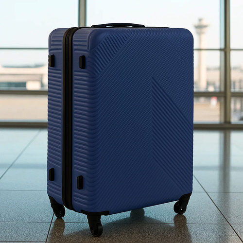 Komplet 3 potovalnih kovčkov TRIZAND - temno modri