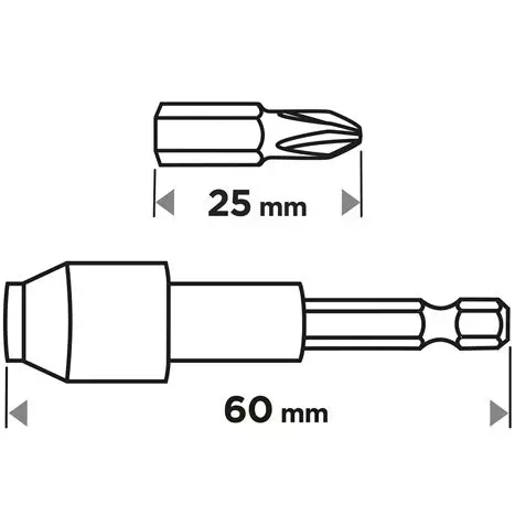 Sada skrutkovacích bitov GRAPHITE 18 ks s magnetickým držiakom