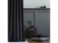 Egyszínű fekete luxusfüggöny fűzőlyukakkal, 140 x 280 cm