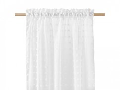 Perdea albă cu elemente decorative 140 x 260 cm
