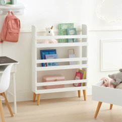 Kinderregal für Spielzeug und Bücher - weiß, 3er-Regal