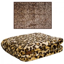 Pătură caldă cu model leopard