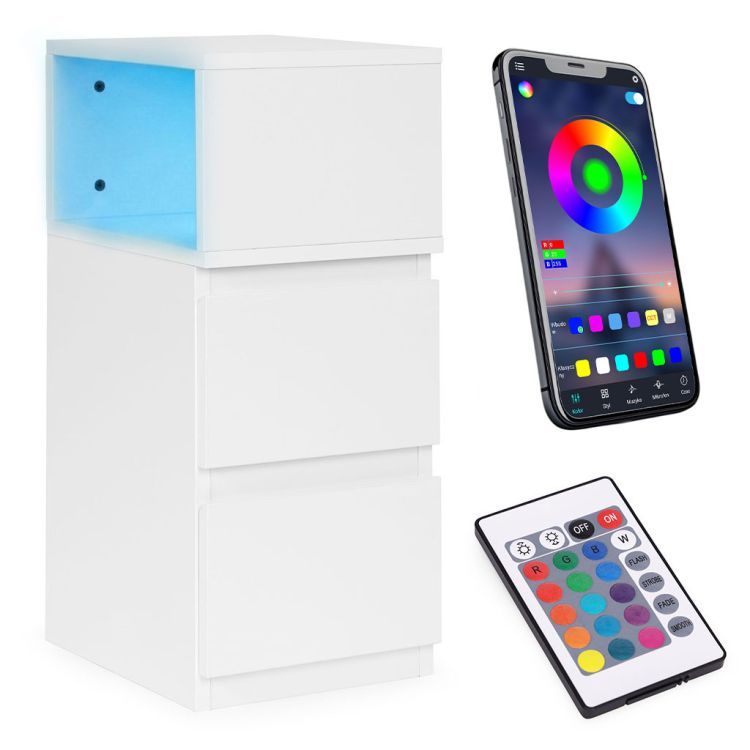 Noční stolek se zásuvkou a policí 40 x 40 x 50 cm