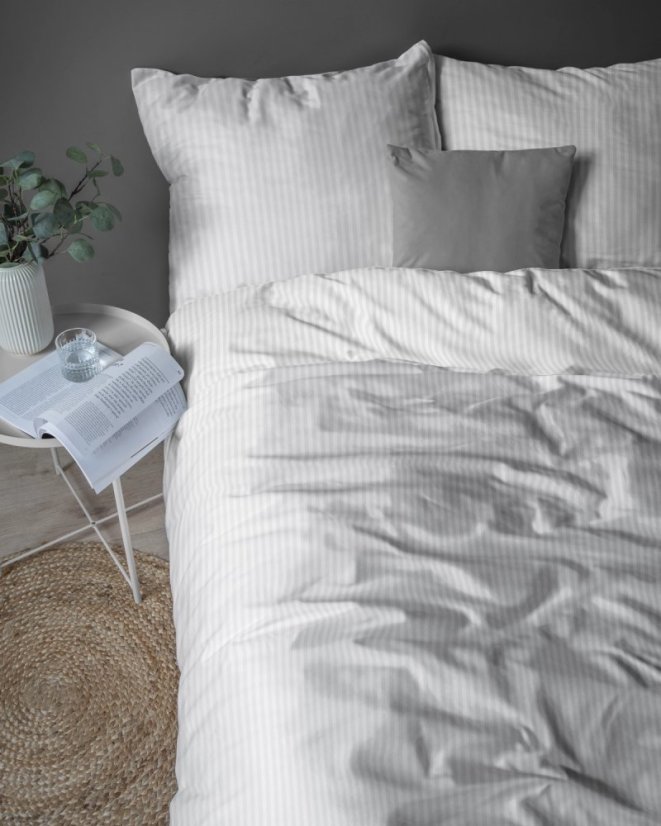 Luxus fehér pamut damaszt ágynemű