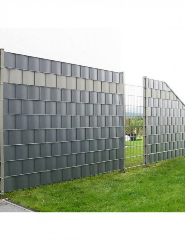 Nastro adesivo per recinzione 19 cm x 26 m 1200 g/m2 grigio