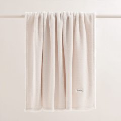 Weiche cremefarbene Boucle-Decke 125 x 150 cm