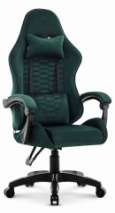 Геймърски стол HC-1000 GREEN - кадифена тъкан