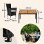 Vrtni set Corfu od 7 dijelova od poliratana - stol + 6 stolica