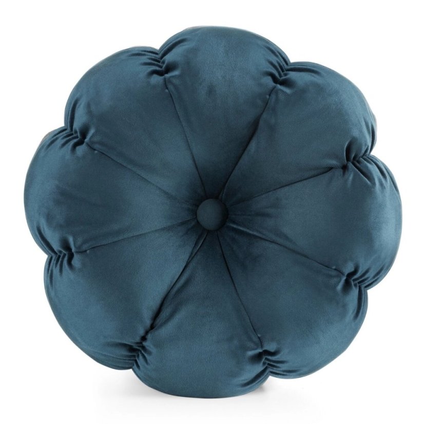 Zamatový dekoračný vankúš v tvare kvetu