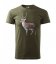 T-shirt da uomo in cotone stampato per il cacciatore accanito