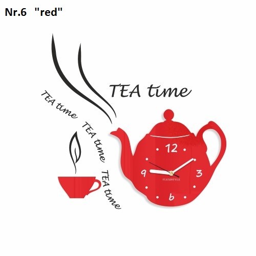 Dekoračné kuchynské hodiny Tea Time
