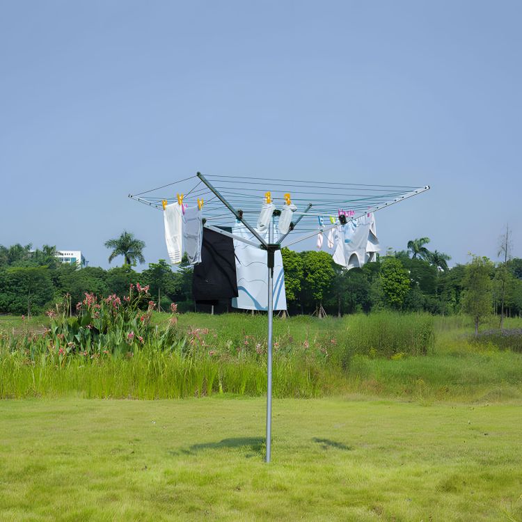 Praktický záhradný sušiak na bielizeň