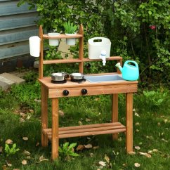 Kinderküche aus Tannenholz + Zubehör