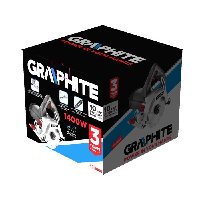 Rezačka dlaždíc a kameňa 1400W, 125mm 59G888 GRAPHITE