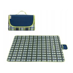 Piknik takaró kockás mintával kék-zöld 200 x 145 cm