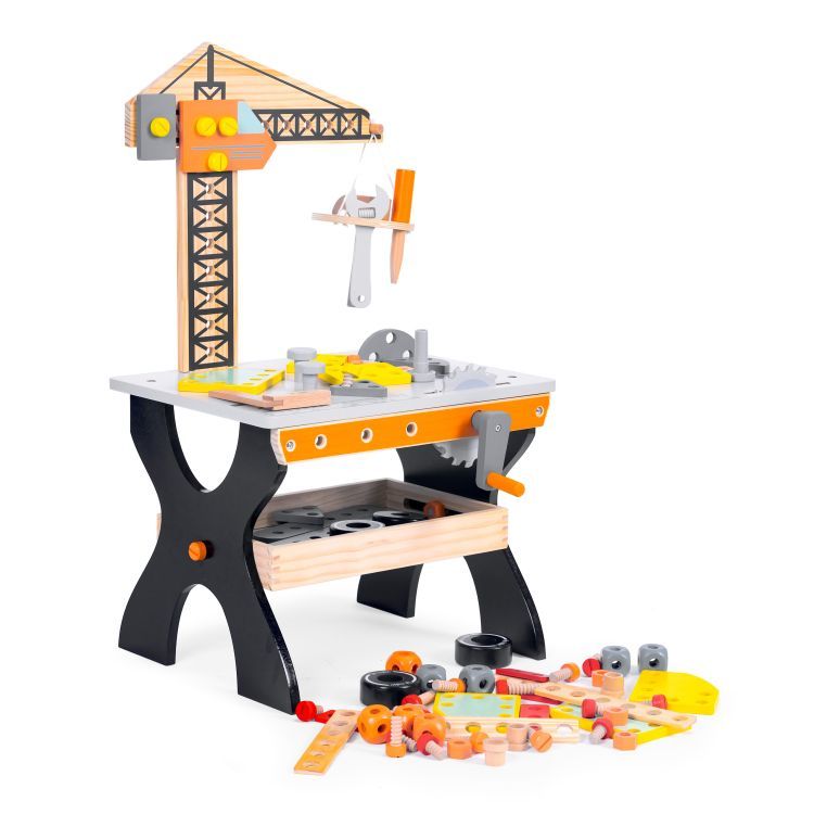 Drevená dielňa pre deti, stolík na náradie Ecotoys