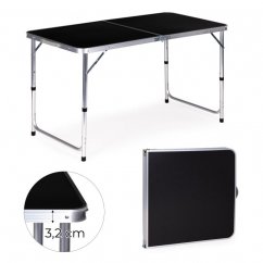 Összecsukható vendéglátóasztal 119,5x60 cm fekete