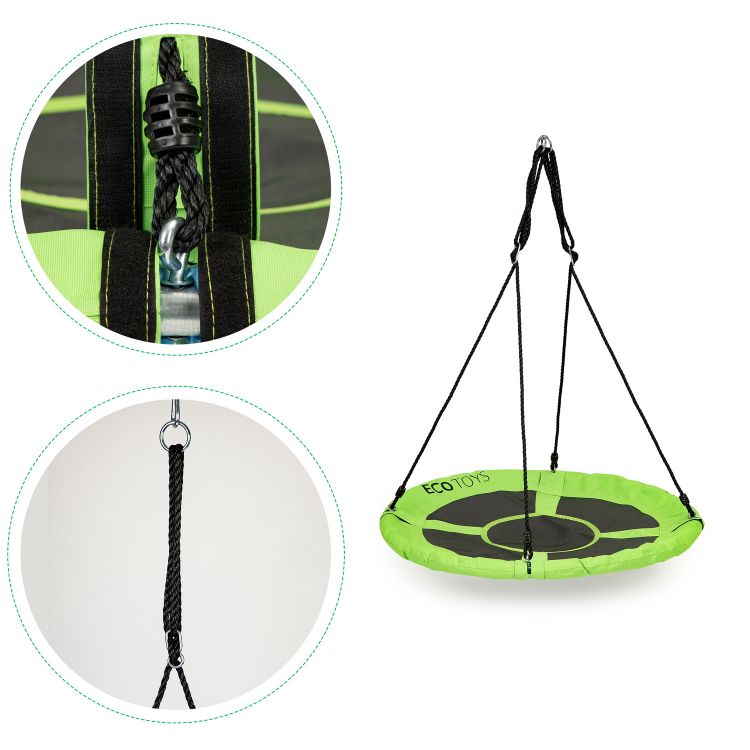 Záhradná hojdačka bocianie hniezdo 110 cm ECOTOYS zelená