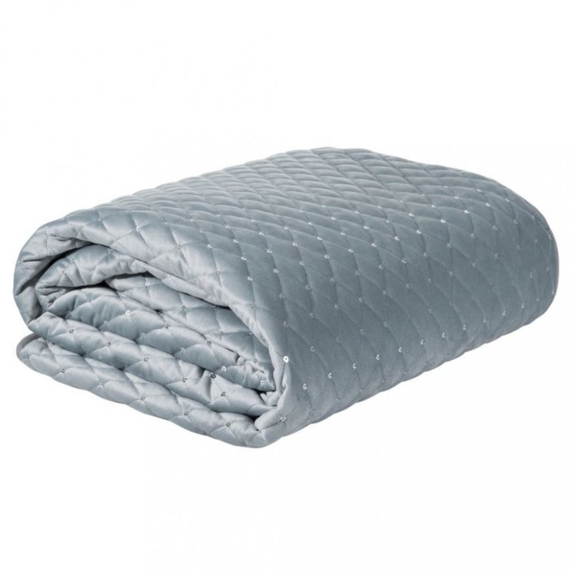 Steppelt velúr ágytakaró - világoskék