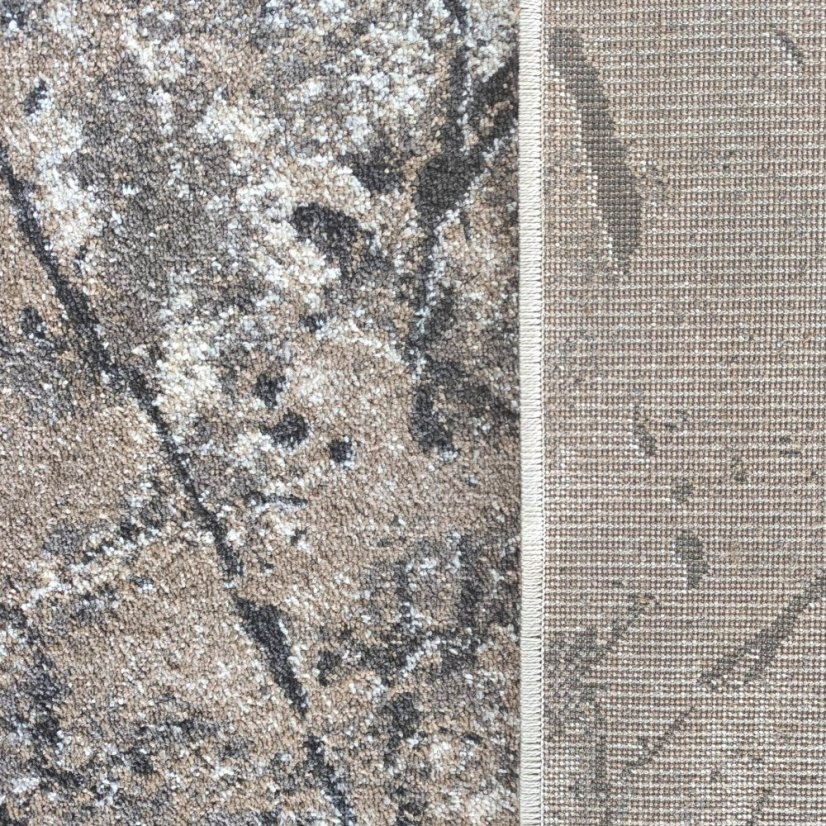 Modern barna szőnyeg természetes mintával - téglalap alakú