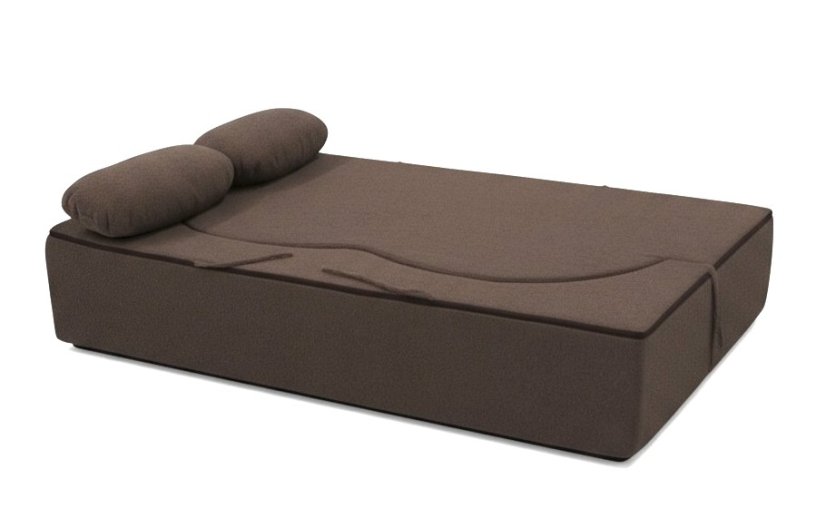 canapea extensibilă cu compresie maro cu dimensiuni de 200 x 80 cm