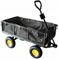 Praktischer Garten-Trolley 2in1 in schwarz 