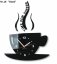 Ceas de perete "Este timpul pentru cafea" - Culoare: Portocalie