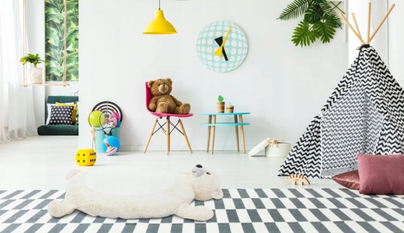 Tappeto morbido in peluche a pelo lungo - orsetto