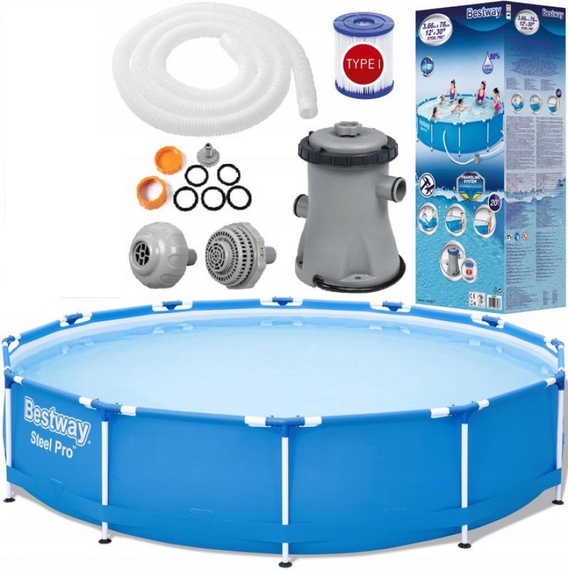 Piscina fuori terra con struttura 366 cm x 76 cm