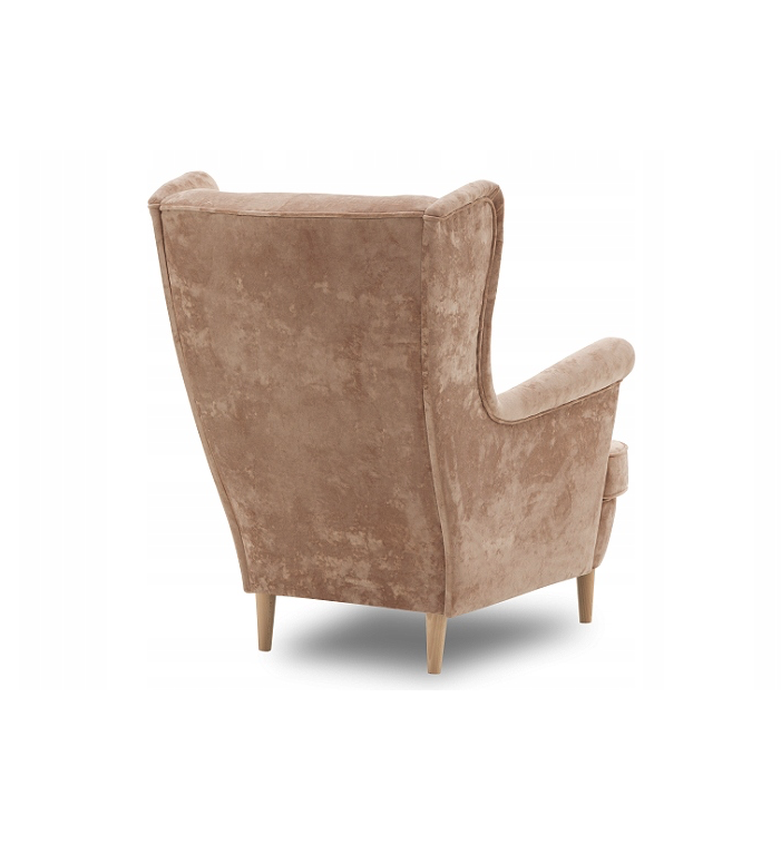 Pudrově růžové křeslo ve stylu GLAMOUR