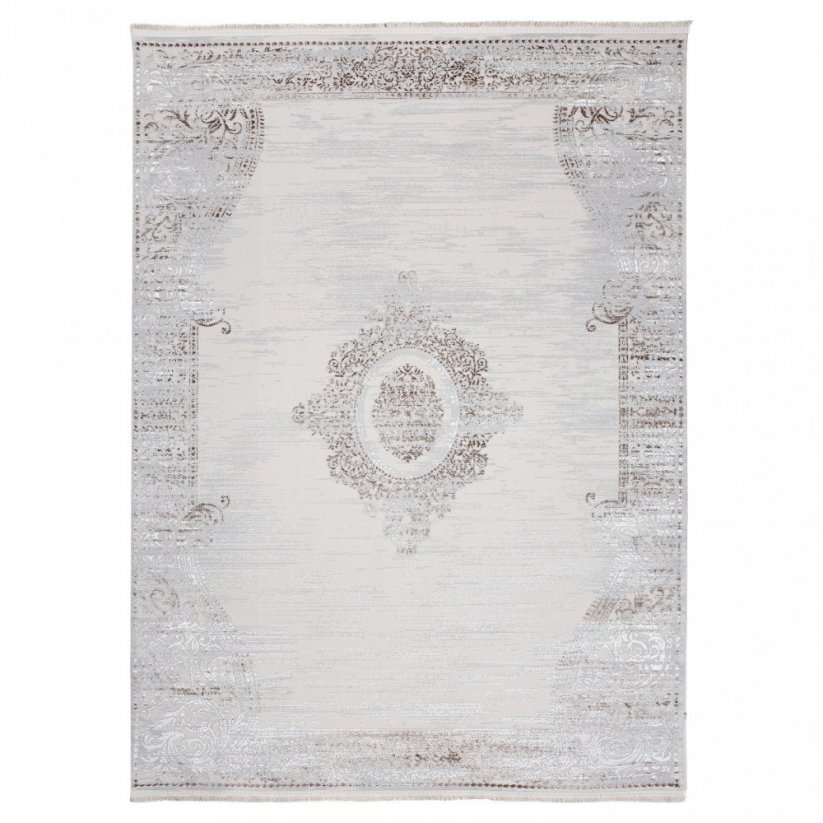 Designový vintage koberec se vzorem v krémové barvě - Rozměr koberce: Šířka: 160 cm | Délka: 230 cm