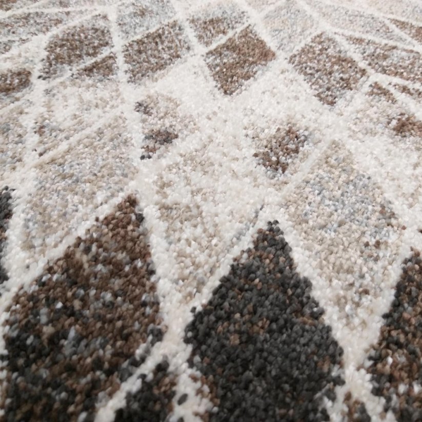 Exklusiver brauner Teppich mit abstraktem Muster