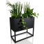 Черна матова метална саксия LOFT FIORINO 42X22X40 см