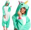 Menthol Kigurumi Jumpsuit mit Einhornmotiv Größe S Menthol Kigurumi Jumpsuit mit Einhornmotiv Größe S