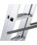 Scară multifuncțională din aluminiu, cu 3 x 8 trepte și capacitate de încărcare de 150 kg