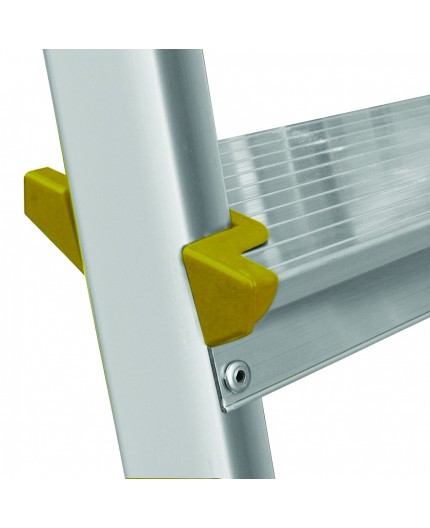 Alumínium létra 5 lépcsőfokkal, kapaszkodóval és 150 kg teherbírással