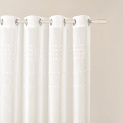 Модерна кремава завеса  Marisa  със сребърни втулки 200 x 250 cm