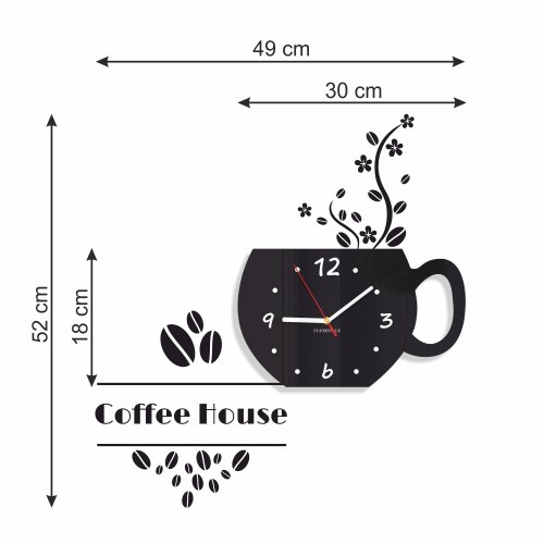 Dekoratív konyhai óra Coffee House