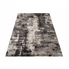 Модерен бежово-кафяв килим с шарка за хола