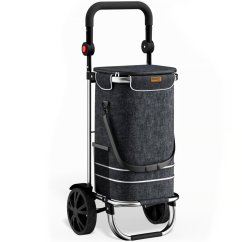 Alumínium vázas bevásárlókocsi hűtőtáskával – 56 l, teherbírás 50 kg