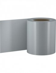 Nastro adesivo per recinzioni 19 cm x 35 m 450 g/m2 grigio + 20 clip