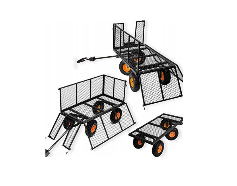 Gartenwagen auf aufblasbaren Rädern 220 l / 350 kg