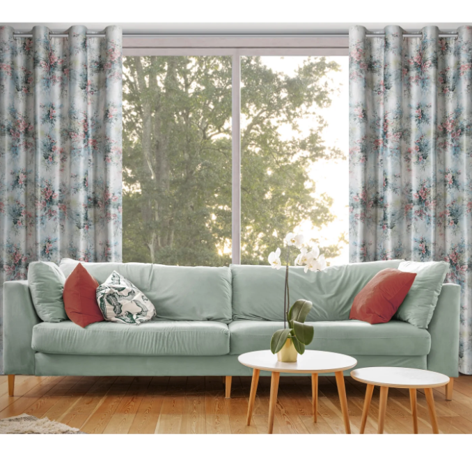 Perdea de catifea blackout cu motiv - trandafiri romantici 140 x 250 cm