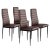 Set aus 4 eleganten Stühlen in Braun mit zeitlosem Design
