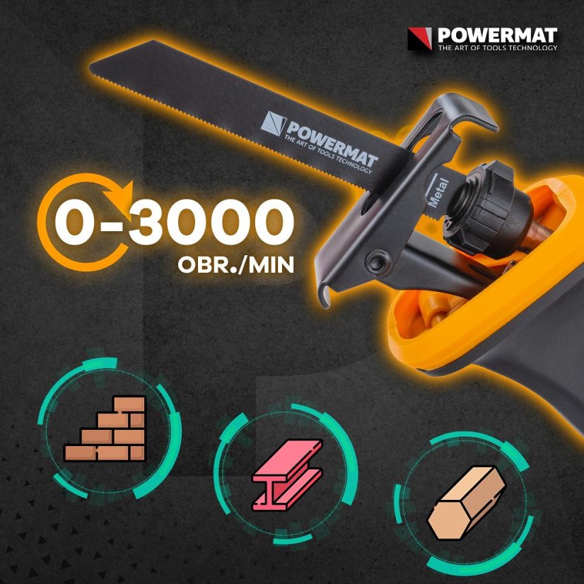Fierăstrău pendular POWERMAT PM-PSZ-1800TN, 1800 W