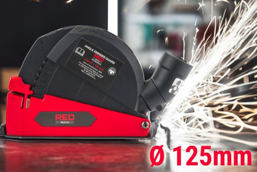 Capac de praf cu orificiu de extracție pentru polizoare unghiulare 115 mm/125 mm
