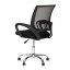 Ergonomická kancelářská židle v černé barvě s kovovou základnou