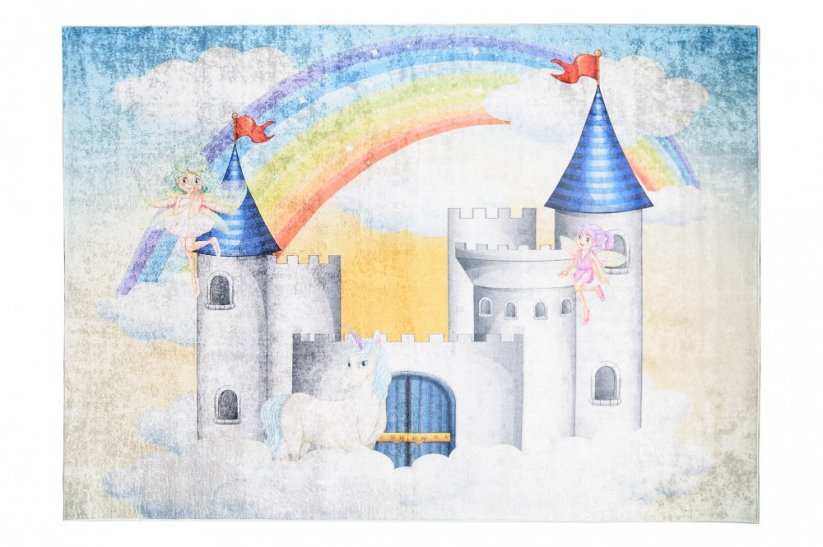 Dětský koberec s motivem pohádkového zámku - Rozměr koberce: Šířka: 120 cm | Délka: 170 cm