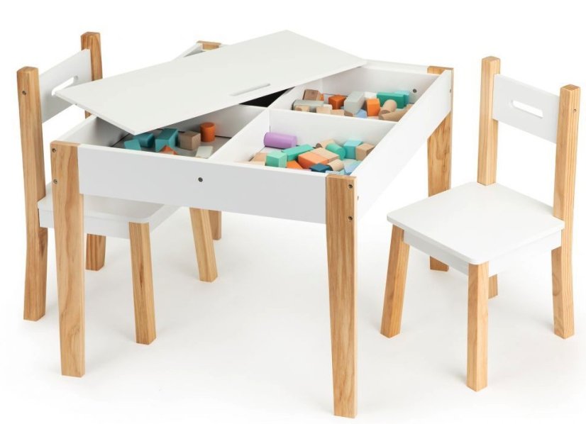 Víceúčelový dětský stolek se židlemi