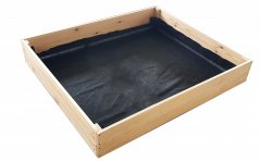 Prirodno podignuti drveni krevet 140 x 80 x 18 cm
